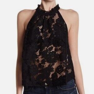 Free people black lace top